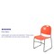 Flash Furniture Orange Plastic Stack Chair RUT-188-OR-GG - alternate 2